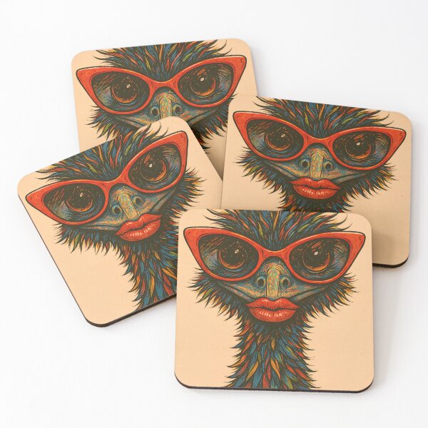 Item preview, Fabulous Glam Emu | Fierce Fashion Bird Art With Attitude designed and sold by ReyDeLaCalle.