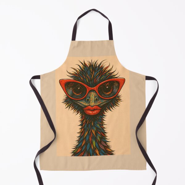 Item preview, Fabulous Glam Emu | Fierce Fashion Bird Art With Attitude designed and sold by ReyDeLaCalle.