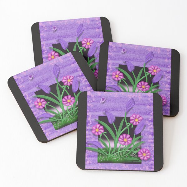 Item preview, Flowers in the Wall, Pink designed and sold by Nightflyer Art.