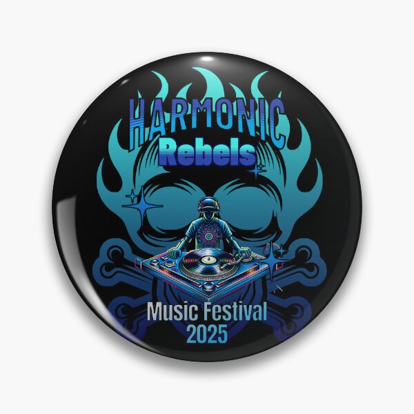 Item preview, Music Festival 2025 "Harmonic Rebels" Psychedelic DJ & Turntable Graphic design designed and sold by NSB-Design.