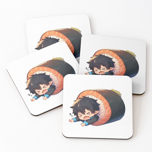 Artikelvorschau, Chibi Kawaii Rin Okumura Blaues Exorzisten-Sushi entworfen und verkauft von TanglenRabbit.