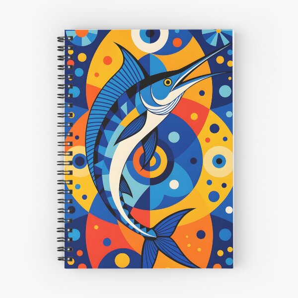 Item preview, Modern Geometric Colorful Blue Marlin designed and sold by artedamensagem.