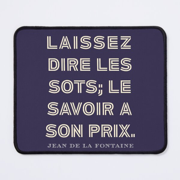 Item preview, Jean de La Fontaine: Laissez dire les sots; le savoir a son prix. designed and sold by artbleed.