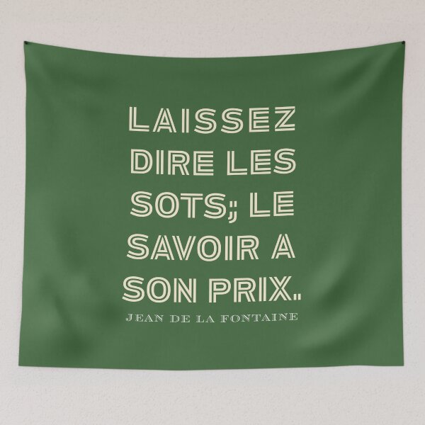 Item preview, Jean de La Fontaine: Laissez dire les sots; le savoir a son prix. designed and sold by artbleed.