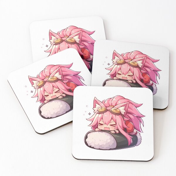Item preview, Game Girl Chibi Kawaii Kokonoe Blazblue Sushi Sparkle designed and sold by TanglenRabbit.