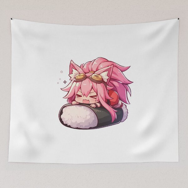 Item preview, Game Girl Chibi Kawaii Kokonoe Blazblue Sushi Sparkle designed and sold by TanglenRabbit.