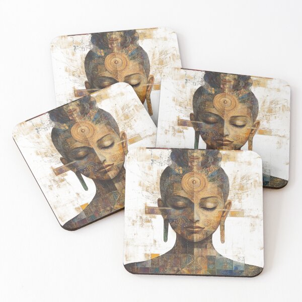 Item preview, Feminine Buddha Peaceful Goddess Head designed and sold by LabMandala.