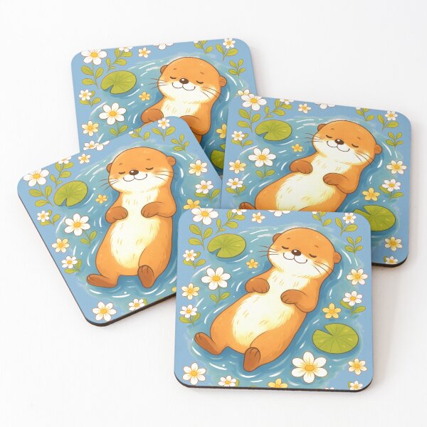 Item preview, Cute Relaxing Otter designed and sold by Tiny-roar-studio.