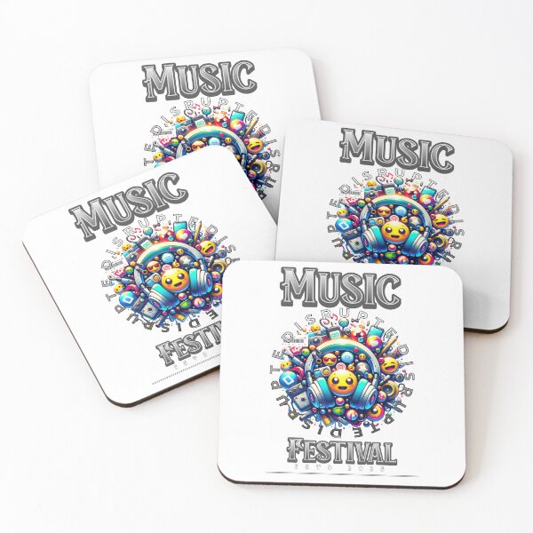 Item preview, Music Festival 2025 "Disrupted" Emoji & Headphones Digital Chaos Graphic design designed and sold by NSB-Design.
