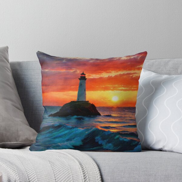 Artikelvorschau, Leuchtturm Sonnenuntergang Ozean Szene entworfen und verkauft von Zeph1.