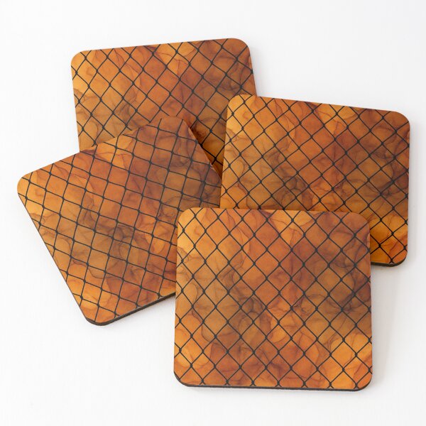 Item preview, Abstract Orange Alcohol Ink with Black Net Pattern designed and sold by optimusprime39.