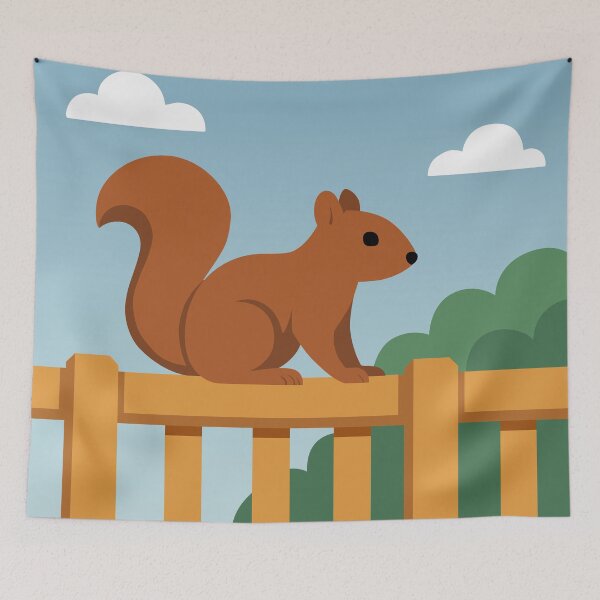 Item preview, Cute Minimalist Squirrel Wholesome Nature Art designed and sold by Vector Jack.