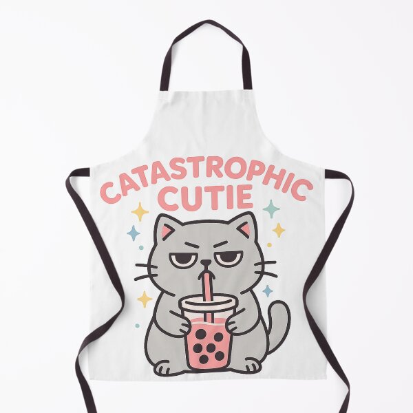 Item preview, Catastrophic Cutie – Grumpy Boba Cat T-Shirt/Sticker Design designed and sold by FurEver Graphics.