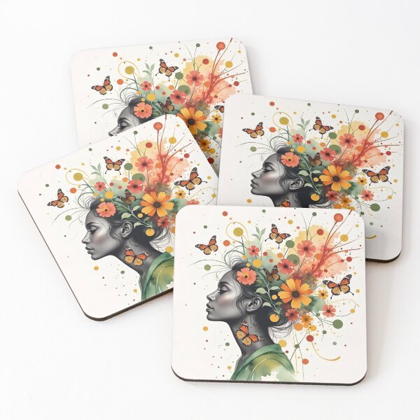 Item preview, Feminine Floral Butterfly Art (2 of 4) designed and sold by gjburt.