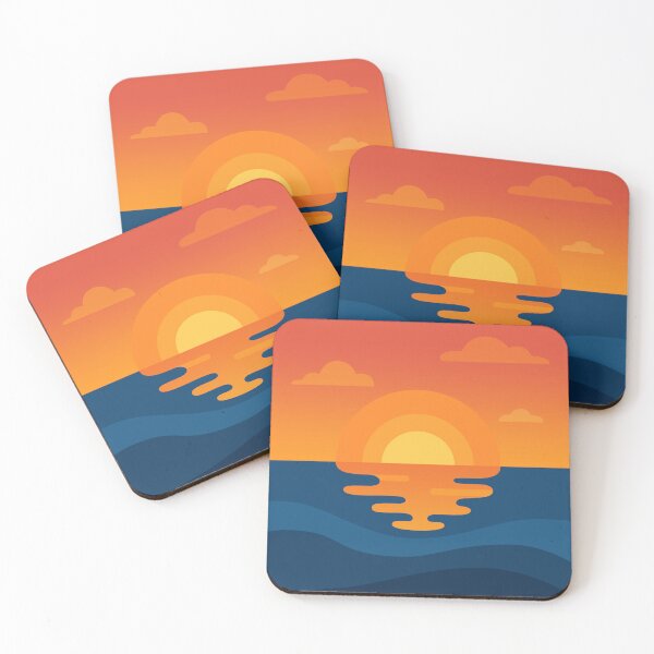 Item preview, Warm Sunset Horizon Calming Ocean View designed and sold by Vector Jack.
