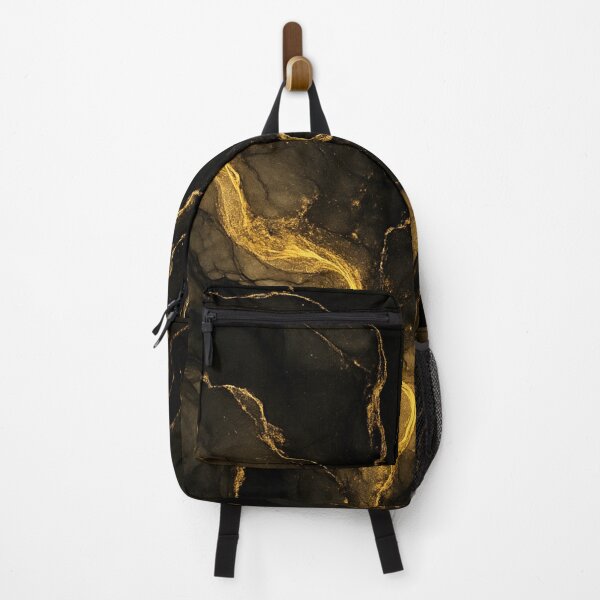 Item preview, Golden Veins on Black Marble Abstract designed and sold by optimusprime39.