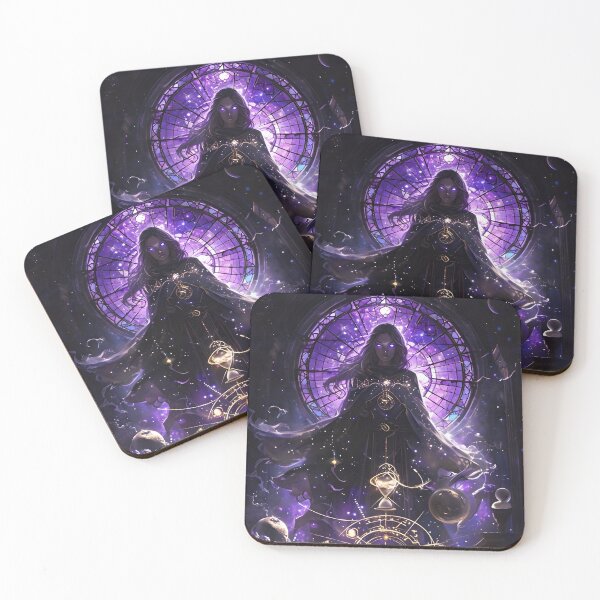 Item preview, The Timeless Arcanum Design | Arcane Mage Fantasy Art | Ageless Sorceress Anime-Inspired Print for Magic, Time & Mystic Power Decor designed and sold by ShopAyejaeys.