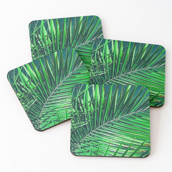 Item preview, Green Emerald-Hues Exotic Palm Leaf Close-Up designed and sold by DEC02.