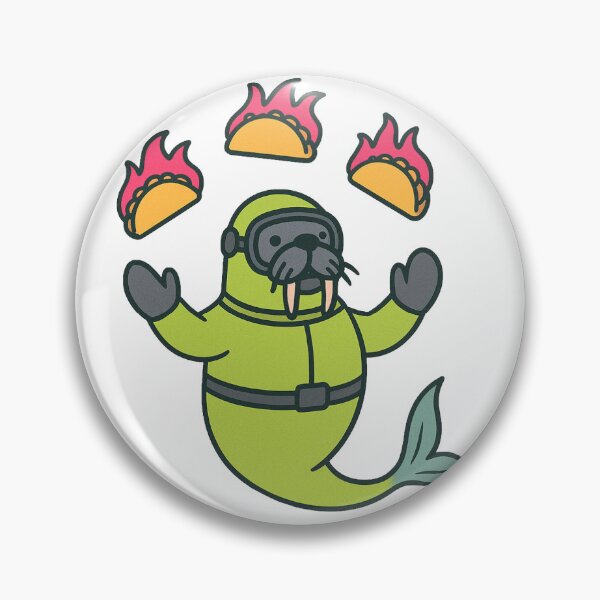 Item preview, Walrus Juggling Flaming Tacos designed and sold by WhatevrWrksMrch.