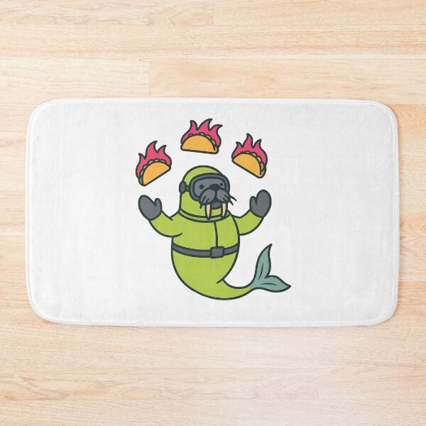 Item preview, Walrus Juggling Flaming Tacos designed and sold by WhatevrWrksMrch.