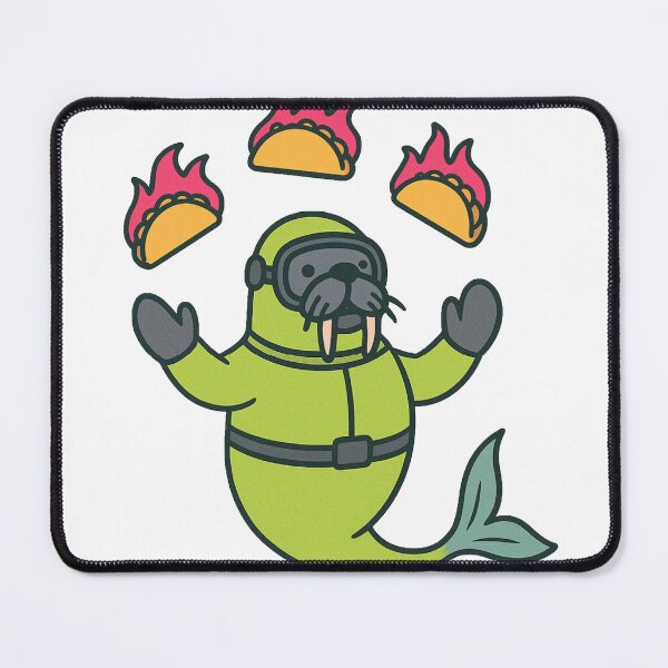 Item preview, Walrus Juggling Flaming Tacos designed and sold by WhatevrWrksMrch.