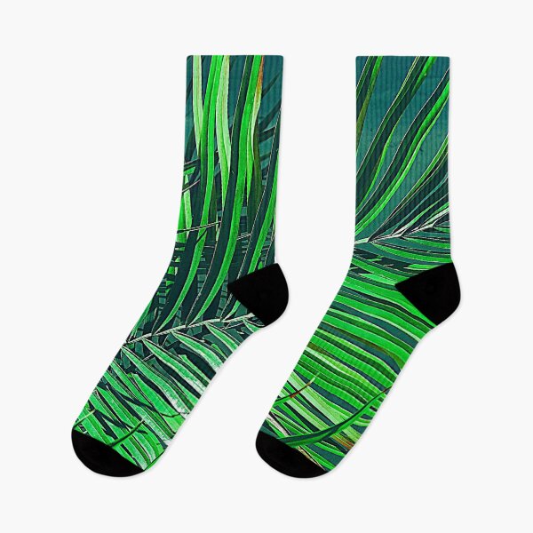 Item preview, Green Emerald-Hues Exotic Palm Leaf Close-Up designed and sold by DEC02.