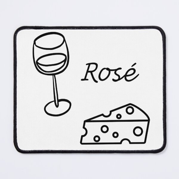 Item preview, Rosé and Cheese Illustration | Minimalist Wine Lover Design | Girly Aesthetic Wall Art designed and sold by InSeptember.