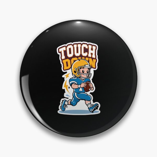 Item preview, Cute Athlete Running with Ball Scoring Touchdown designed and sold by Art & Heart.