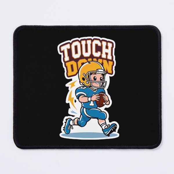 Item preview, Cute Athlete Running with Ball Scoring Touchdown designed and sold by Art & Heart.