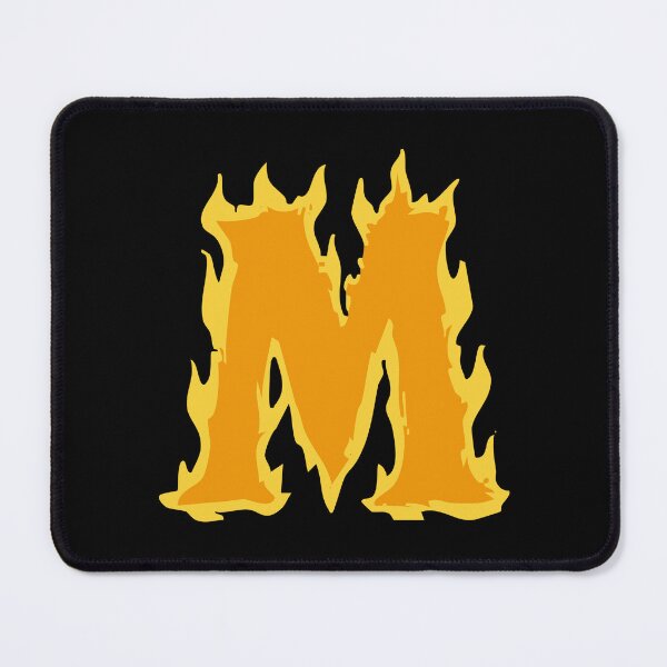 Item preview, Fire Letter M Typography – Flaming Alphabet Art designed and sold by uncoXab.