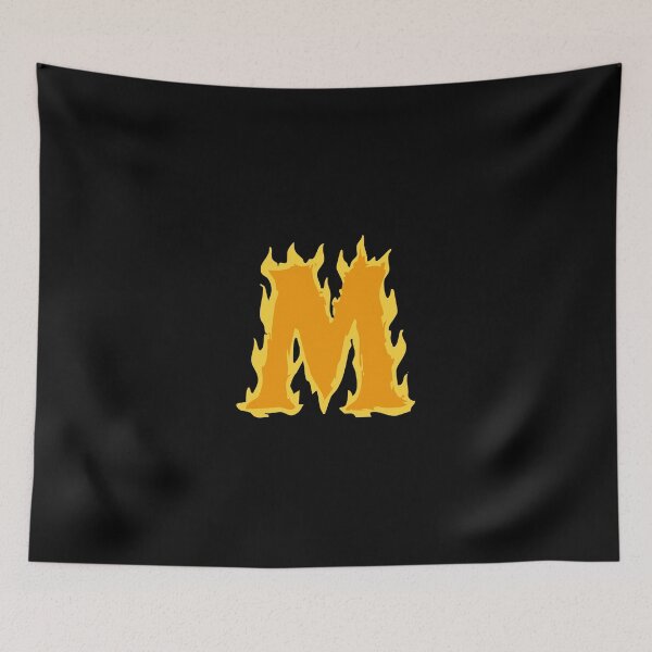 Item preview, Fire Letter M Typography – Flaming Alphabet Art designed and sold by uncoXab.