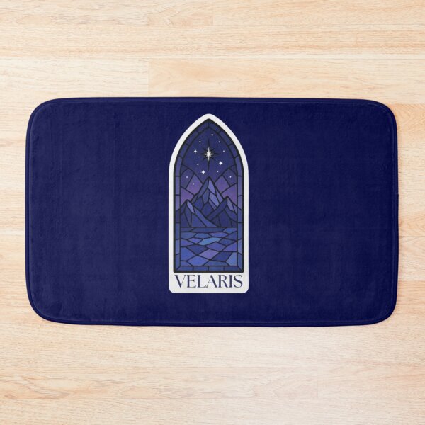 Item preview, Velaris Stained Glass Window Design – ACOTAR Inspired Night Court Fan Art Sticker designed and sold by theliteraryedit.