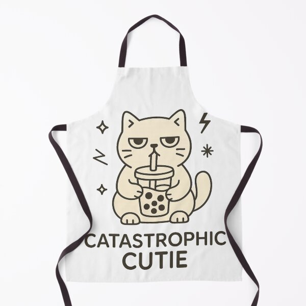Item preview, Catastrophic Cutie – Minimalist Boba Cat T- Shirt/Sticker Design. designed and sold by FurEver Graphics.