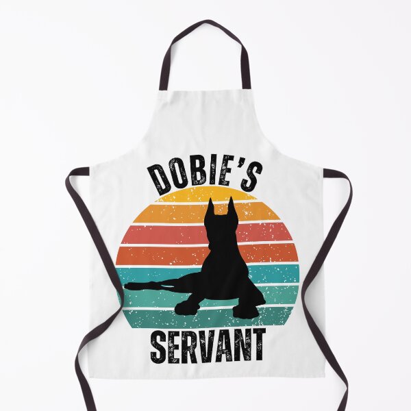 Item preview, Doberman Pinscher Retro Sunset "Dobie’s Servant" Dog Lover Humor Design designed and sold by Fredster1966.