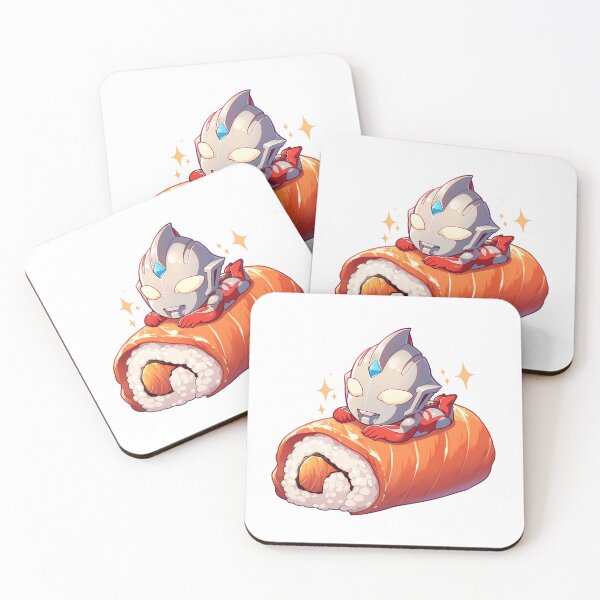 Item preview, Chibi Sushi Nigiri Ultraman Hero Anime Kawaii designed and sold by CarlosBender.