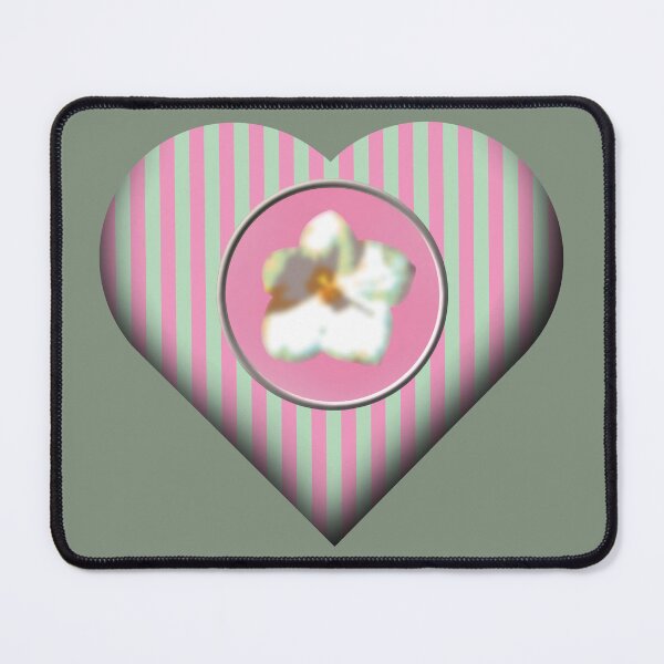 Item preview, Soft Flower from the Heart Shaped Abstract Garden in Stripes designed and sold by cremedecolor.
