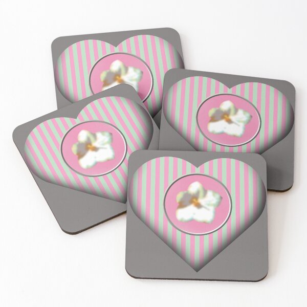 Item preview, Soft Flower from the Heart Shaped Abstract Garden in Stripes designed and sold by cremedecolor.