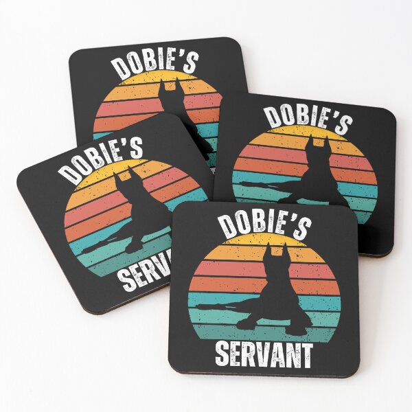 Item preview, Doberman Pinscher Retro Sunset "Dobie’s Servant" Dog Lover Humor Design designed and sold by Fredster1966.
