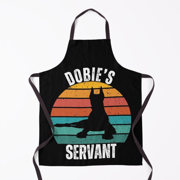 Item preview, Doberman Pinscher Retro Sunset "Dobie’s Servant" Dog Lover Humor Design designed and sold by Fredster1966.