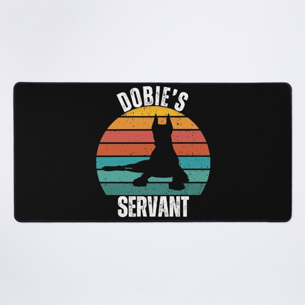 Item preview, Doberman Pinscher Retro Sunset "Dobie’s Servant" Dog Lover Humor Design designed and sold by Fredster1966.