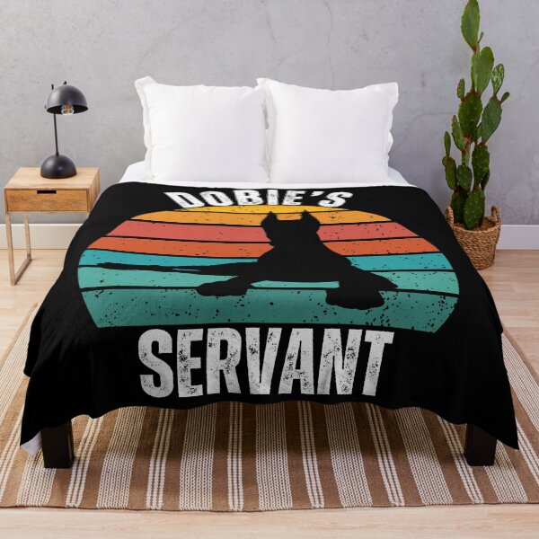 Item preview, Doberman Pinscher Retro Sunset "Dobie’s Servant" Dog Lover Humor Design designed and sold by Fredster1966.