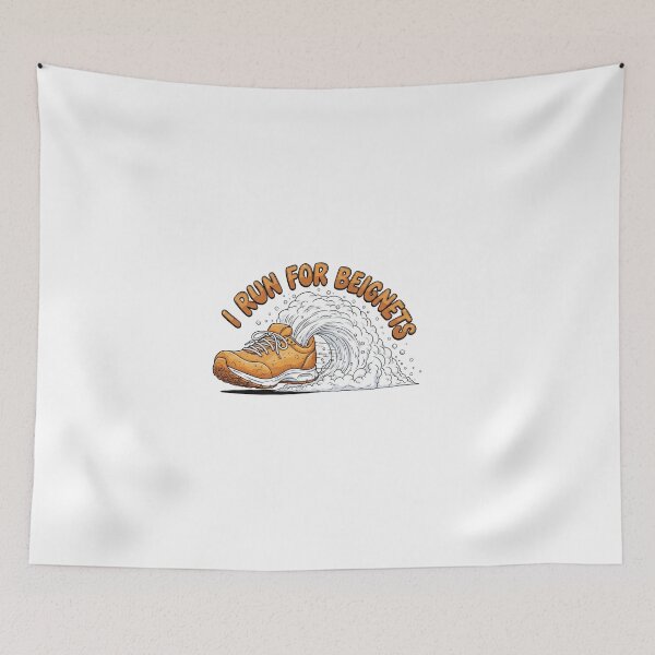 Item preview, I Run For Beignets Funny Running Shirt designed and sold by APStyles.