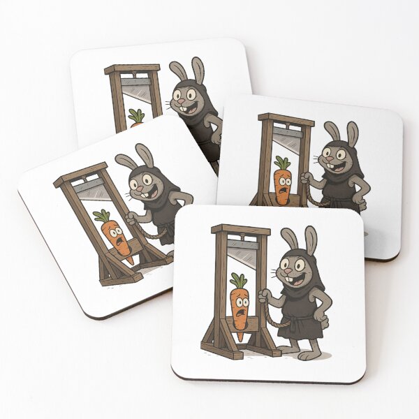 Item preview, Darkly Humorous Bunny Executioner and Doomed Carrot Cartoon designed and sold by optimusprime39.