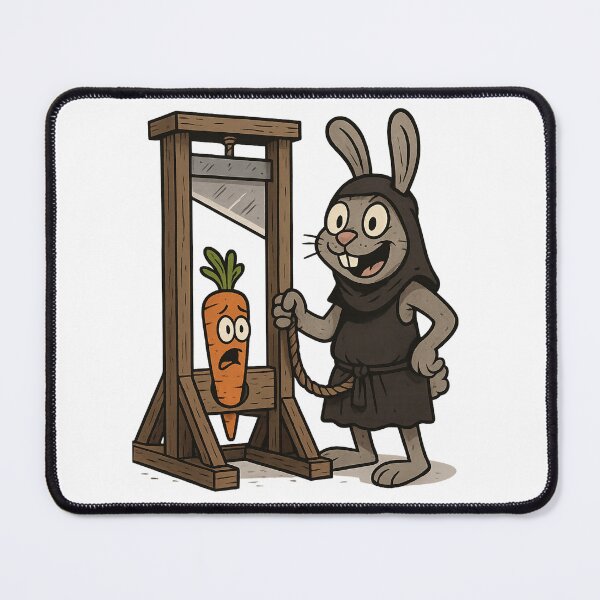 Item preview, Darkly Humorous Bunny Executioner and Doomed Carrot Cartoon designed and sold by optimusprime39.