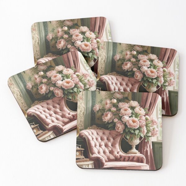 Item preview, The Parlour with Peonies – Cottagecore Period Charm designed and sold by Deezyned.