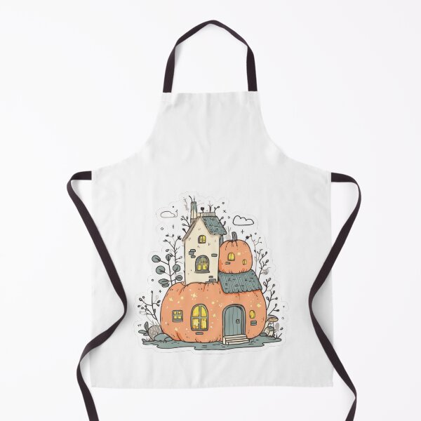 Item preview, Charming pumpkin house with glowing windows and plants designed and sold by DadGenX.