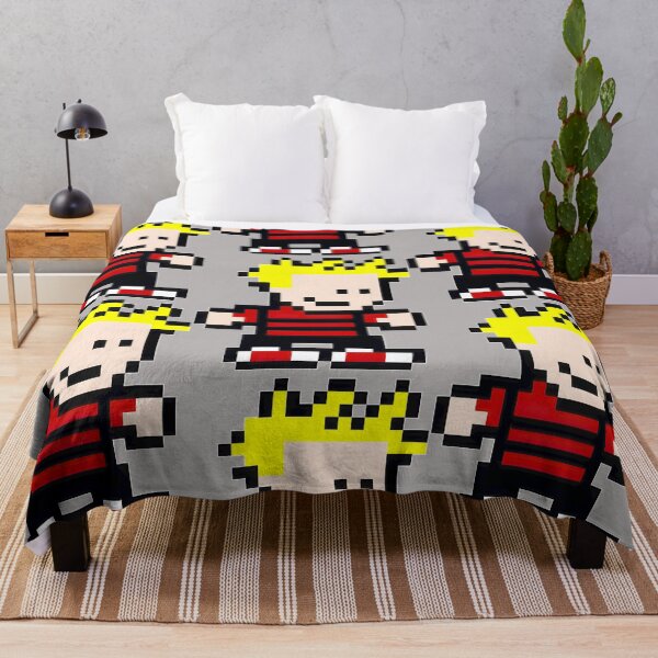 Item preview, Classic Pixel Art Kid with Spiky Yellow Hair and Striped Outfit designed and sold by TJPreuss.