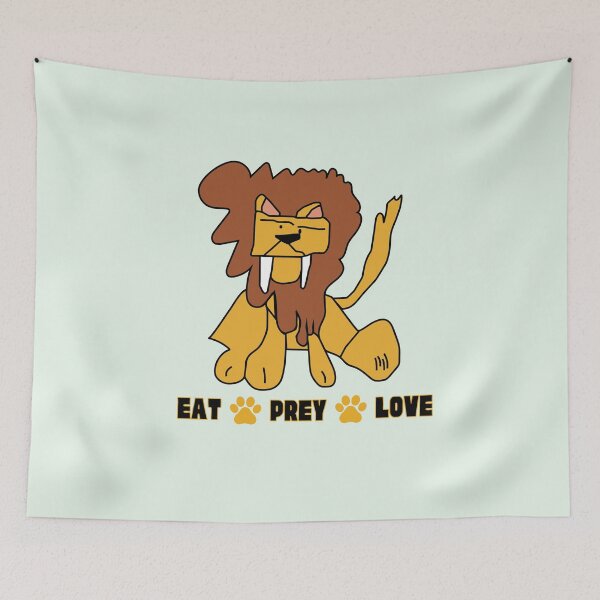 Item preview, Eat Prey Love Yellow Lion by Everything Eli designed and sold by EverythingEli.