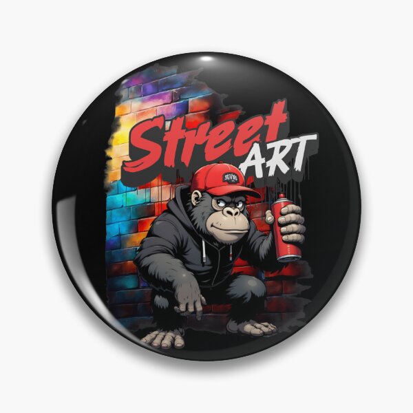 Item preview, Cartoon Gorilla Urban Street Art designed and sold by FunCartoonSpot.