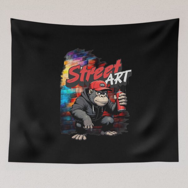 Item preview, Cartoon Gorilla Urban Street Art designed and sold by FunCartoonSpot.